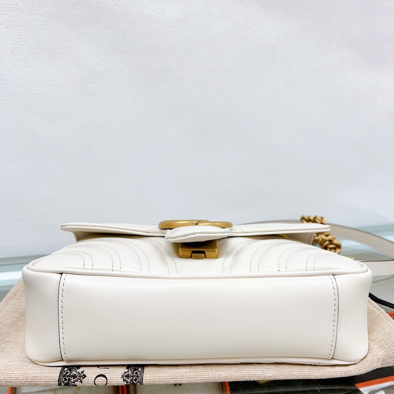 近新💖Gucci marmont flap bag mini 奶白色迷你馬夢包-7