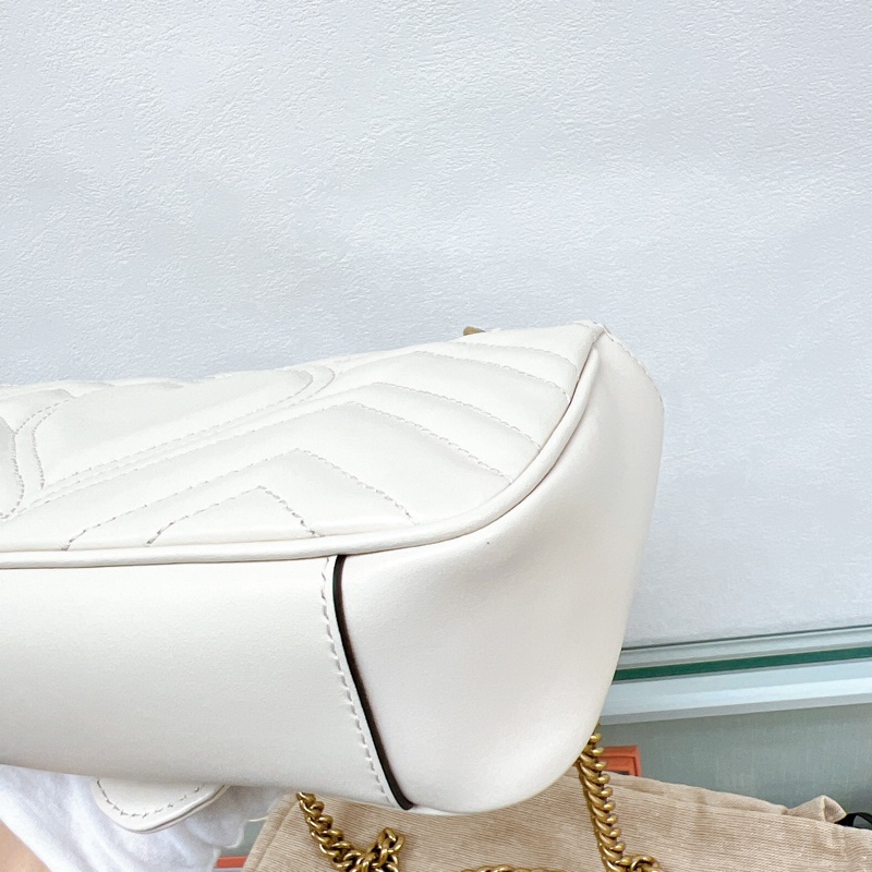 近新💖Gucci marmont flap bag mini 奶白色迷你馬夢包-11