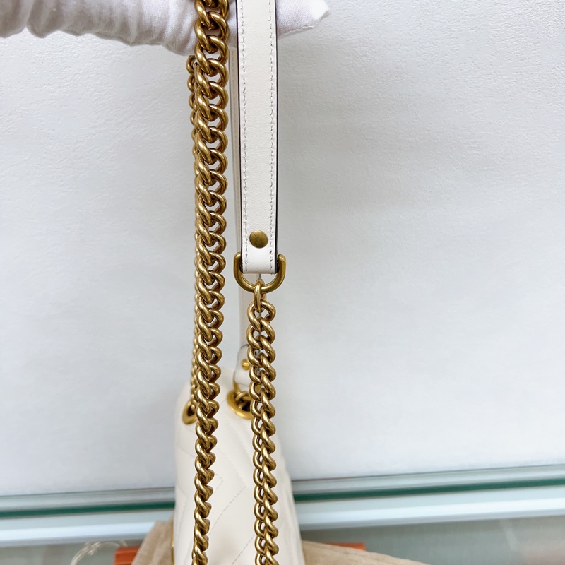 近新💖Gucci marmont flap bag mini 奶白色迷你馬夢包-12