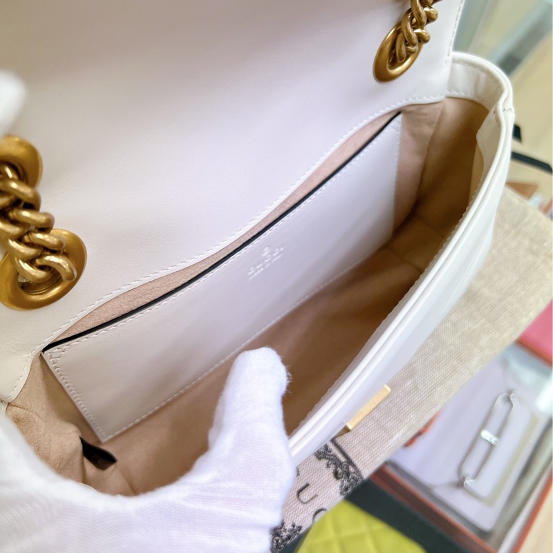 近新💖Gucci marmont flap bag mini 奶白色迷你馬夢包-16