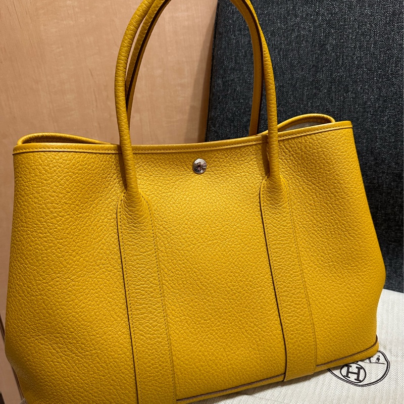 Hermès愛馬仕 GP36 Garden Party 36 琥珀黃Jaune Amber-0