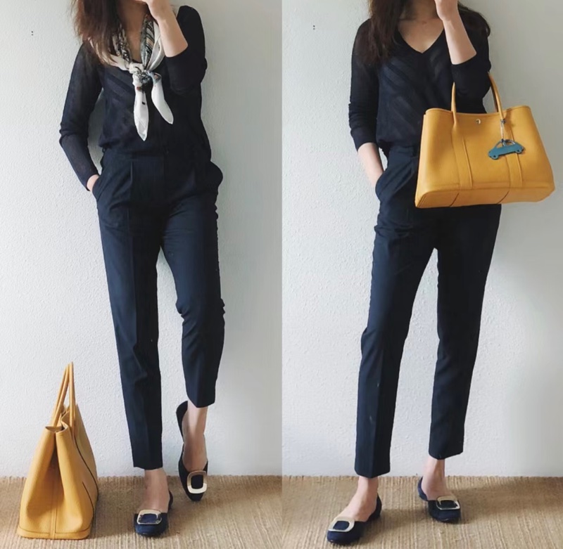 Hermès愛馬仕 GP36 Garden Party 36 琥珀黃Jaune Amber-10