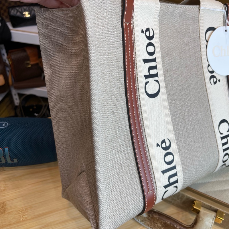 CHLOE woody Medium中款雙把Logo托特包🧸超夯新款-1