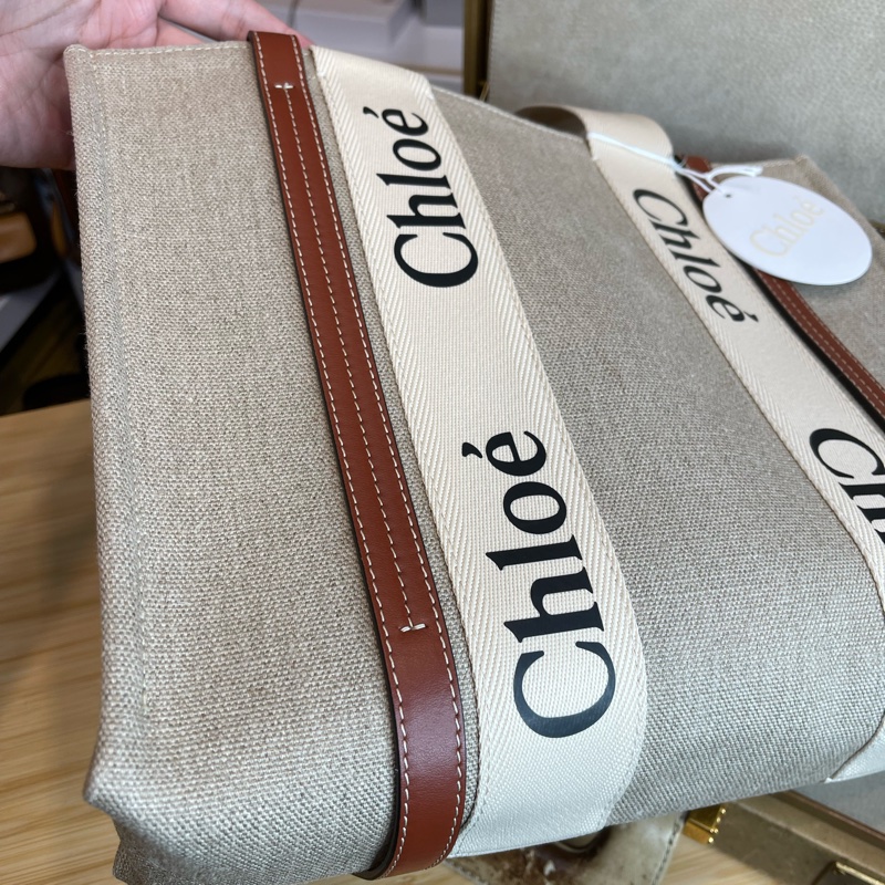 CHLOE woody Medium中款雙把Logo托特包🧸超夯新款-2