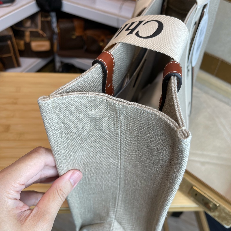 CHLOE woody Medium中款雙把Logo托特包🧸超夯新款-9