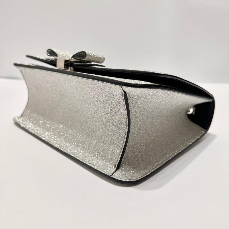 Vara 蝴蝶結亮片皮革肩背包-11