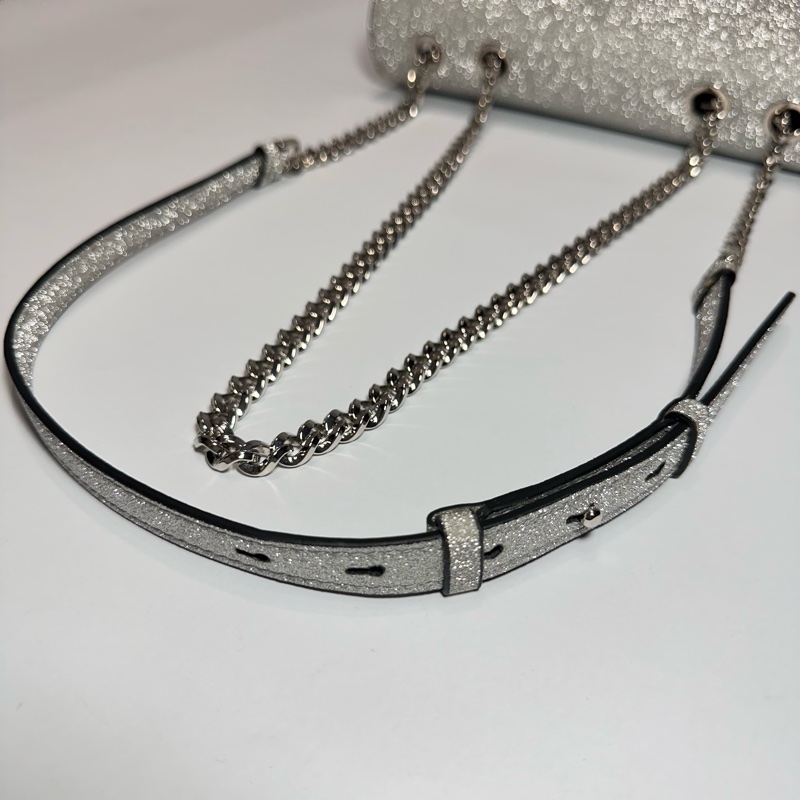 Vara 蝴蝶結亮片皮革肩背包-22