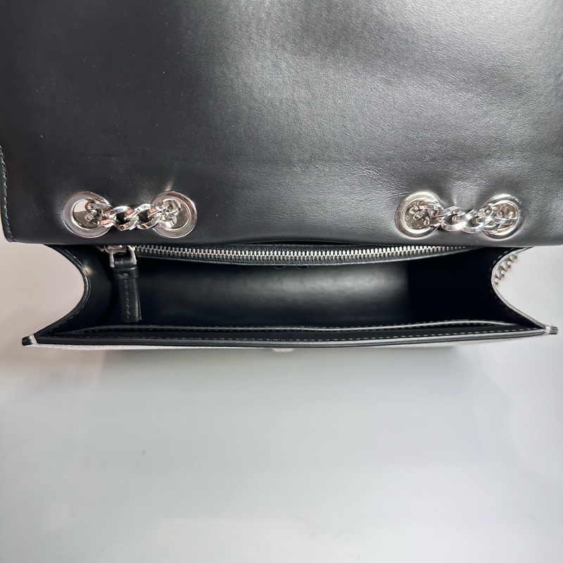 Vara 蝴蝶結亮片皮革肩背包-16