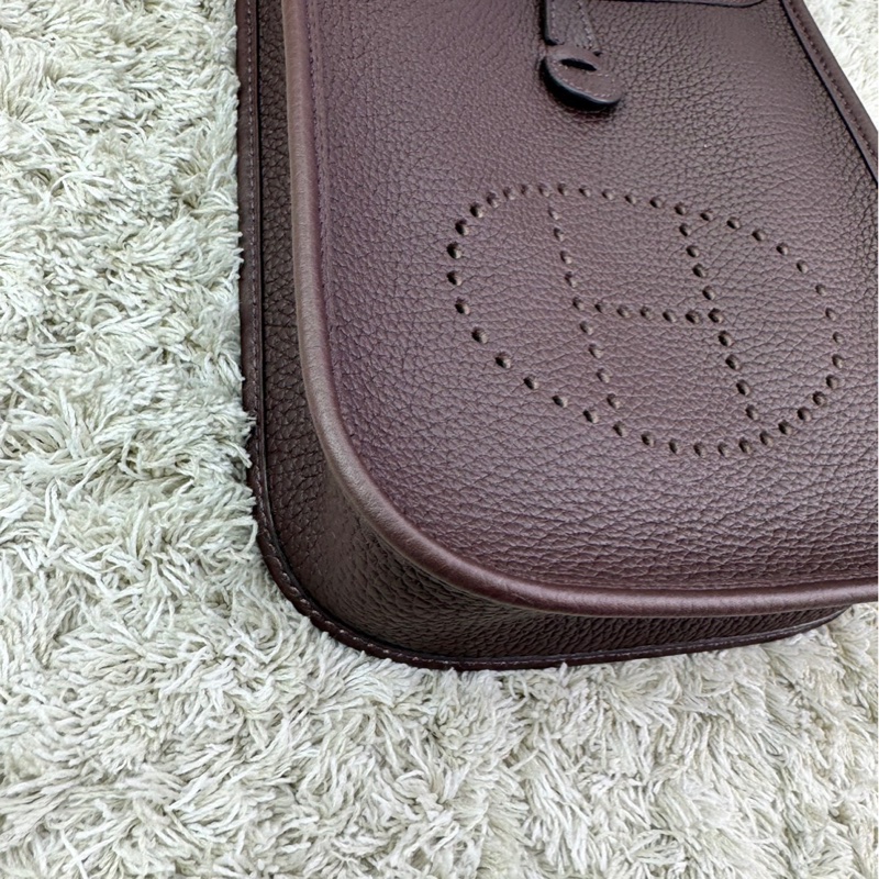 愛馬仕～Hermes  Evelyne16 馬鞍紅 /紅棕色  銀釦  Z刻  ⭕️全新⭕️膠膜未撕⭕️-12