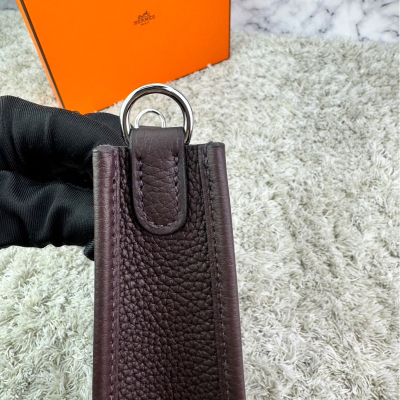 愛馬仕～Hermes  Evelyne16 馬鞍紅 /紅棕色  銀釦  Z刻  ⭕️全新⭕️膠膜未撕⭕️-18