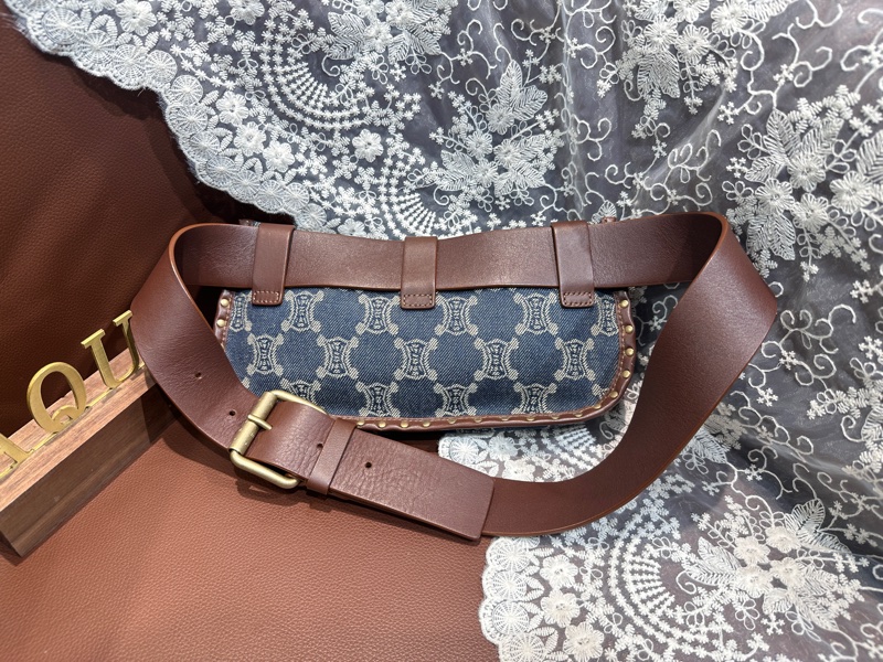 Vintage Celine Macadam Denim Waist Bag-1