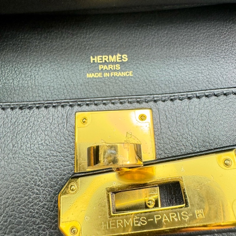 愛馬仕Hermes新款Jypsiere mini 吉普賽 黑色 金扣 evergrain皮 B刻  ⭕️近新品⭕️膠膜未撕⭕️男女都可輕鬆駕馭⭕️-7