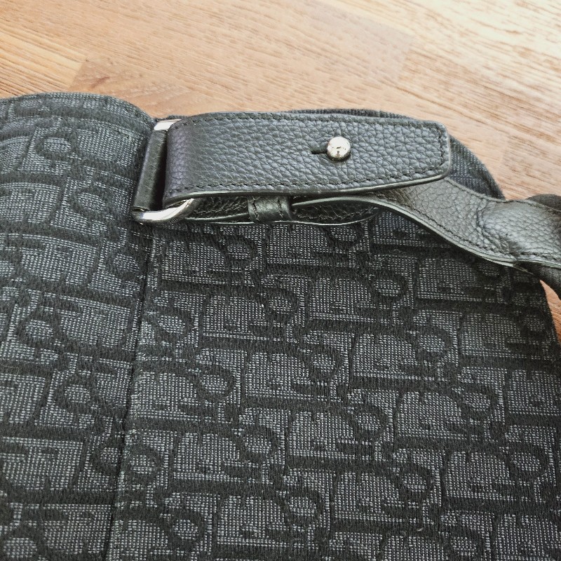 DIOR 黑老花馬鞍胸包-9