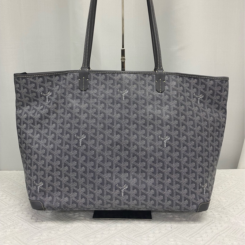 Goyard 戈雅 Artois 拉鏈單肩包 中號 灰色-0