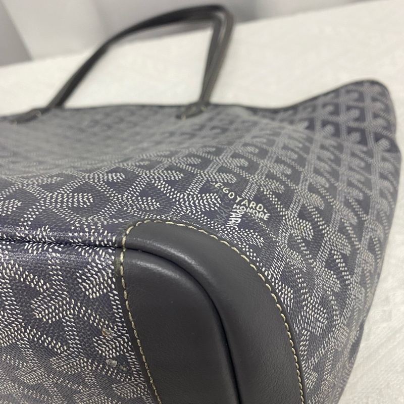Goyard 戈雅 Artois 拉鏈單肩包 中號 灰色-15