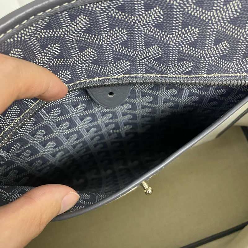 Goyard 戈雅 Artois 拉鏈單肩包 中號 灰色-20