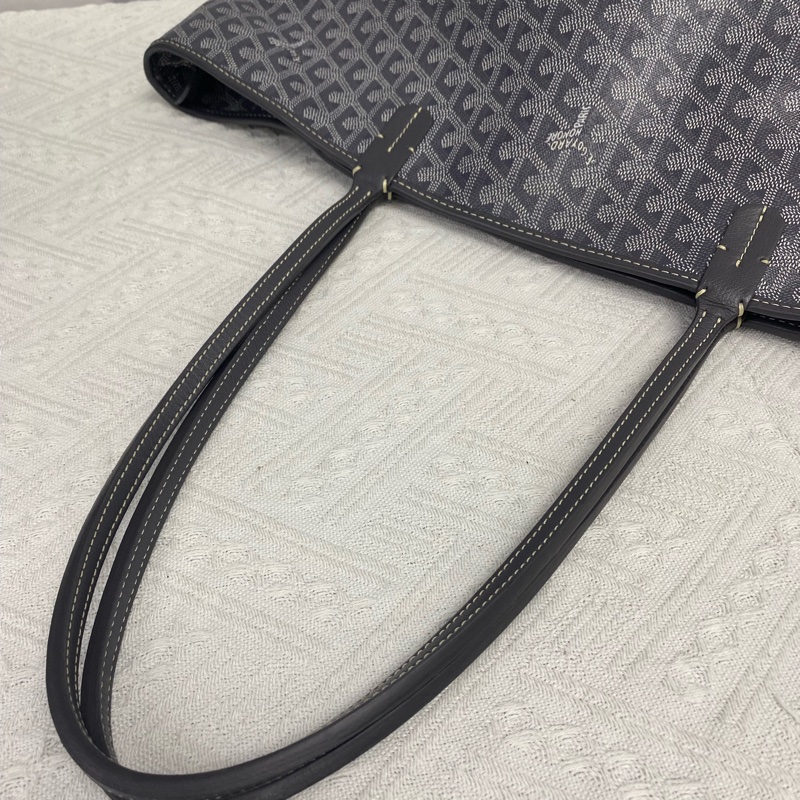 Goyard 戈雅 Artois 拉鏈單肩包 中號 灰色-21