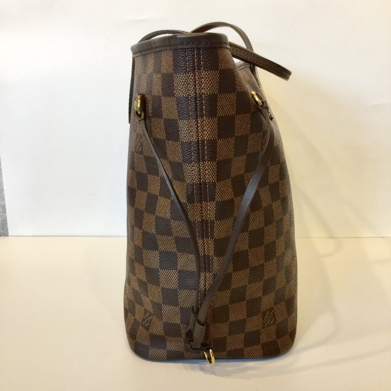 Louis Vuitton  咖啡棋盤格 NeverFull-MM 附小包 購物包 /托特包-3