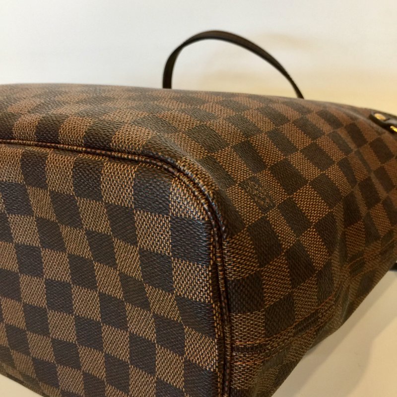 Louis Vuitton  咖啡棋盤格 NeverFull-MM 附小包 購物包 /托特包-8