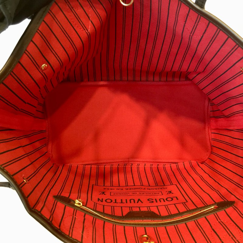 Louis Vuitton  咖啡棋盤格 NeverFull-MM 附小包 購物包 /托特包-11