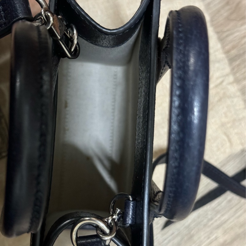 Gucci GG Supreme Mini tote琴譜包黑藍色-26