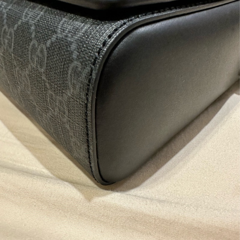Gucci 黑色 老花 男用 肩背包 郵差包 側背包 斜背袋 771167 K5RLN 1095-3