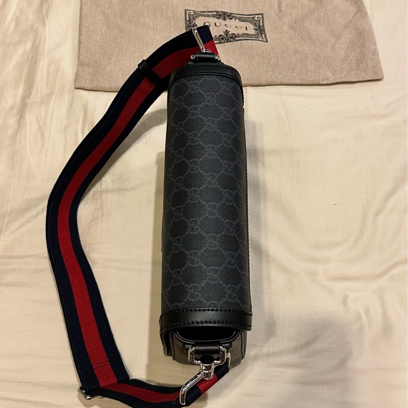 Gucci 黑色 老花 男用 肩背包 郵差包 側背包 斜背袋 771167 K5RLN 1095-7