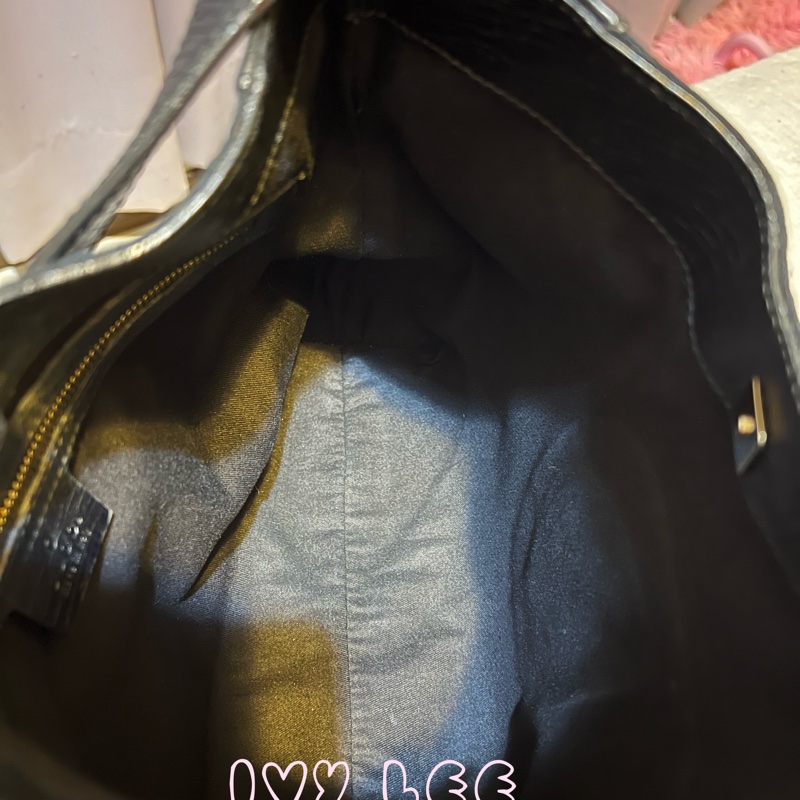 GUCCI 雪莉馬銜扣（已售出）GG 帆布皮革單肩包 腋下包 經典黑色 137388 二手精品-8