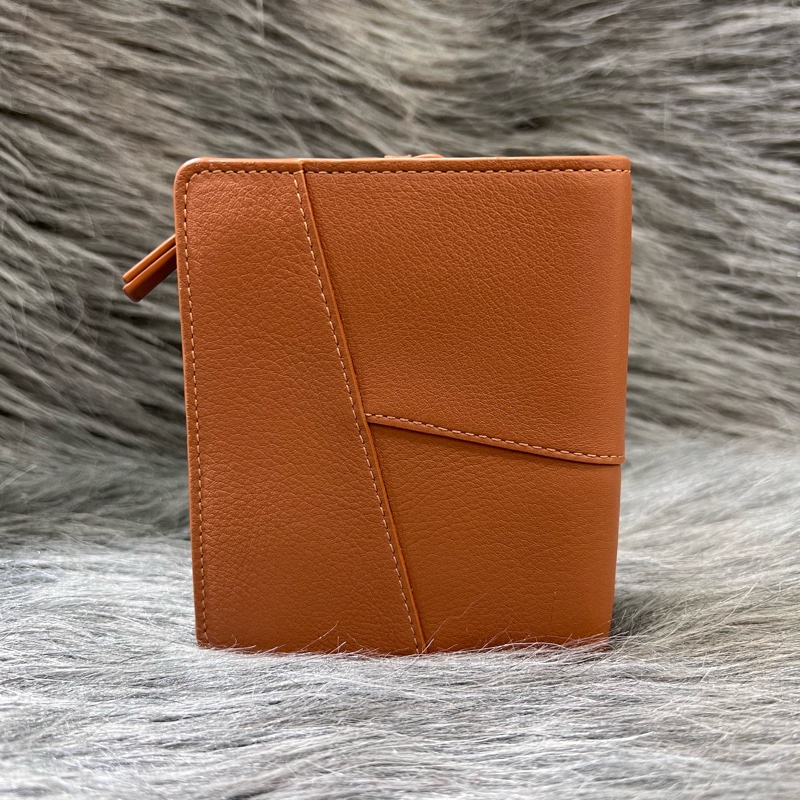 Loewe 焦糖色 咖啡色 Puzzle 短夾 皮夾 錢包 零錢包 中夾-1