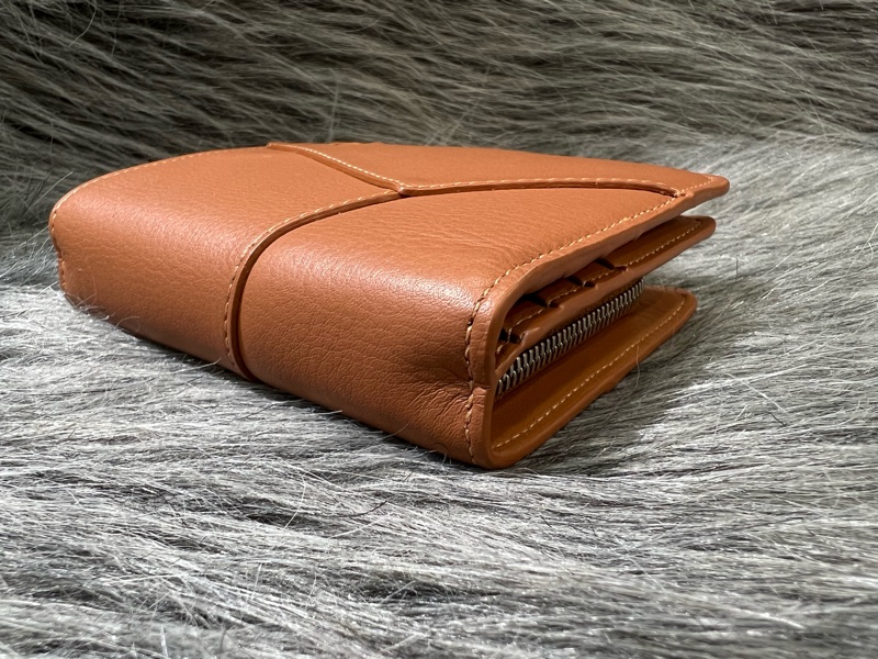 Loewe 焦糖色 咖啡色 Puzzle 短夾 皮夾 錢包 零錢包 中夾-4