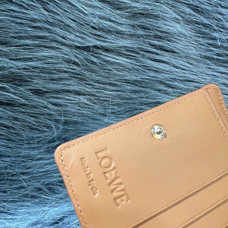 Loewe 焦糖色 咖啡色 Puzzle 短夾 皮夾 錢包 零錢包 中夾-8
