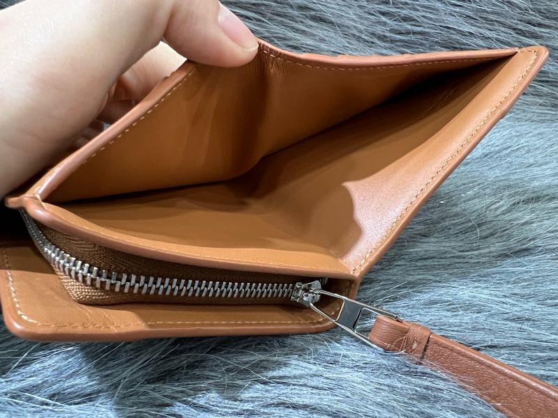 Loewe 焦糖色 咖啡色 Puzzle 短夾 皮夾 錢包 零錢包 中夾-10