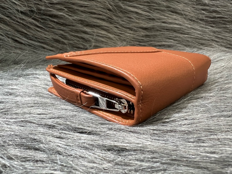 Loewe 焦糖色 咖啡色 Puzzle 短夾 皮夾 錢包 零錢包 中夾-14