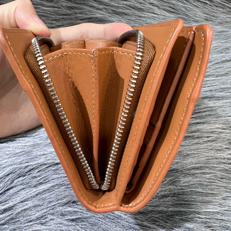 Loewe 焦糖色 咖啡色 Puzzle 短夾 皮夾 錢包 零錢包 中夾-18