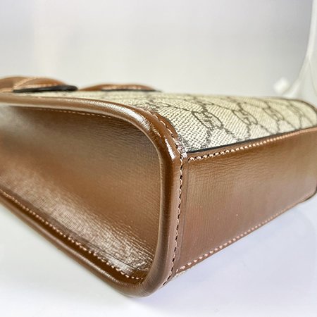 GUCCI 咖啡色 PVC INTERLOCKING G MINI琴譜包 671623-4