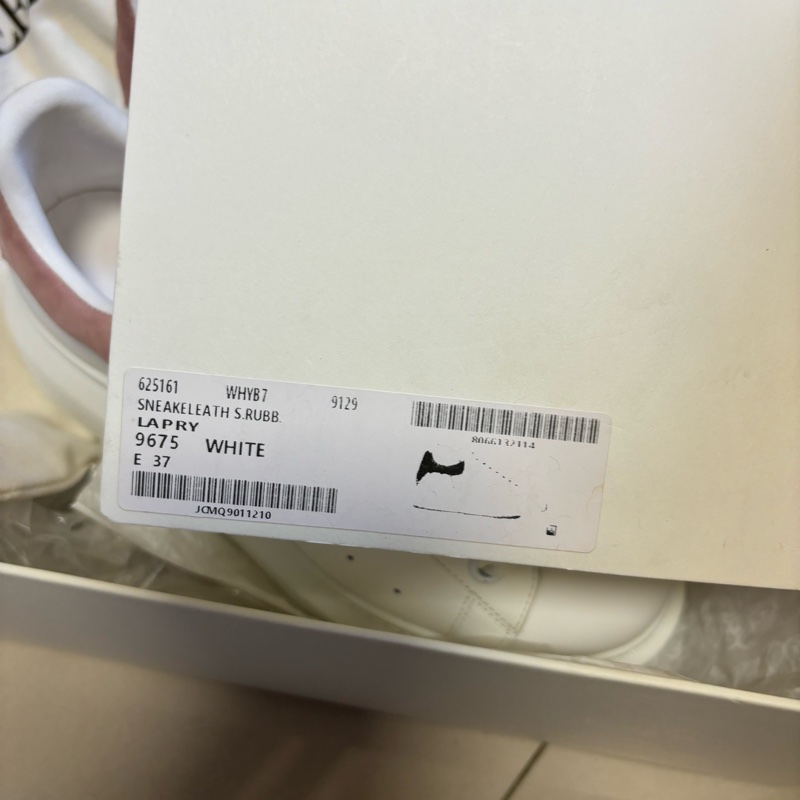 Alexander McQUEEN小白鞋 全新 37號 鞋盒 紙袋 防塵袋-19