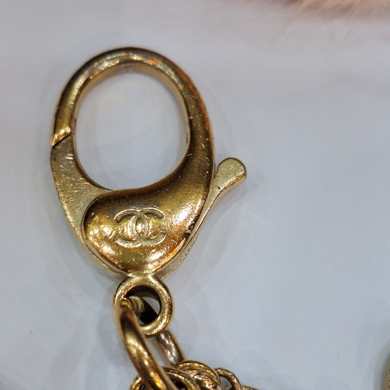CHANEL COCO 100 雙C 金屬金幣香水山茶花幸運草包包5 吊飾掛飾鑰匙圈-8