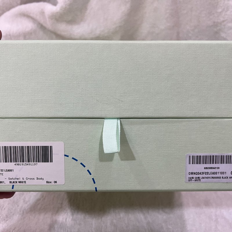 Off-White LOGO印花小牛皮相機包 特殊黑底黃字肩背帶-7