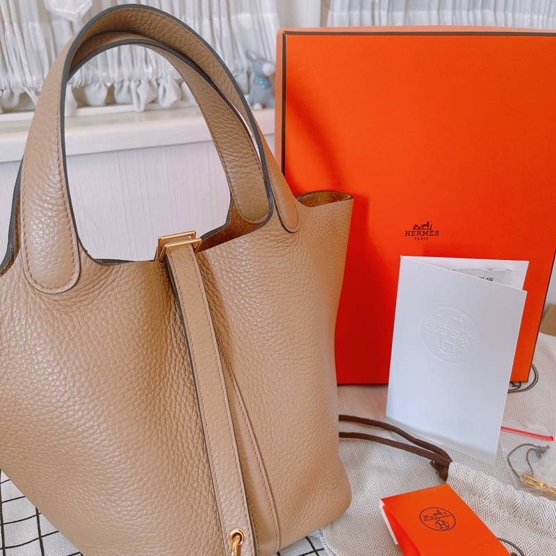Hermes Picotin 18 菜籃子 (奶茶色)閒置品9.9成新-1