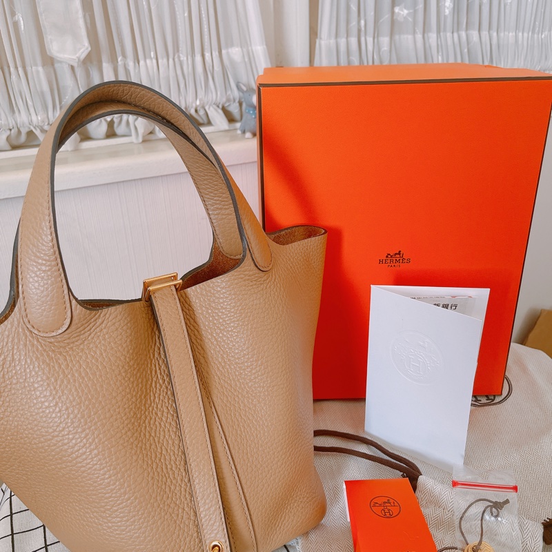 Hermes Picotin 18 菜籃子 (奶茶色)閒置品9.9成新-5