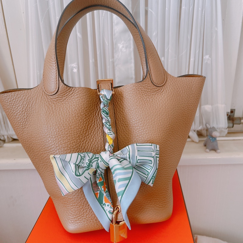 Hermes Picotin 18 菜籃子 (奶茶色)閒置品9.9成新-8