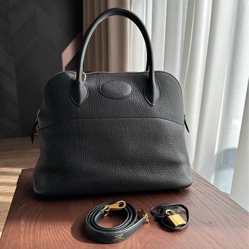 Hermès Bolide 31 柏莉包 黑色 金釦 Y刻-0
