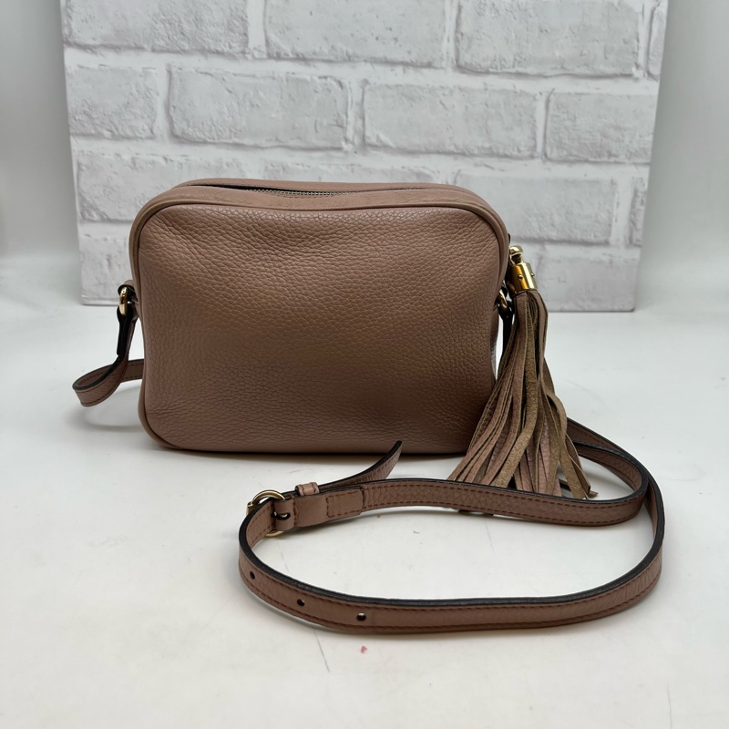 ❌售出❌ GUCCI 308364 SOHO藕粉色皮革相機包  古馳 精品斜側背包-7