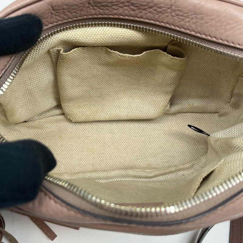 ❌售出❌ GUCCI 308364 SOHO藕粉色皮革相機包  古馳 精品斜側背包-14