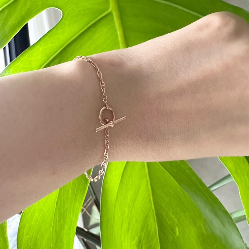 ❤️愛馬仕Hermes 豬鼻子手鍊 Farandole玫瑰金手鍊 TPM-18K 全新-1