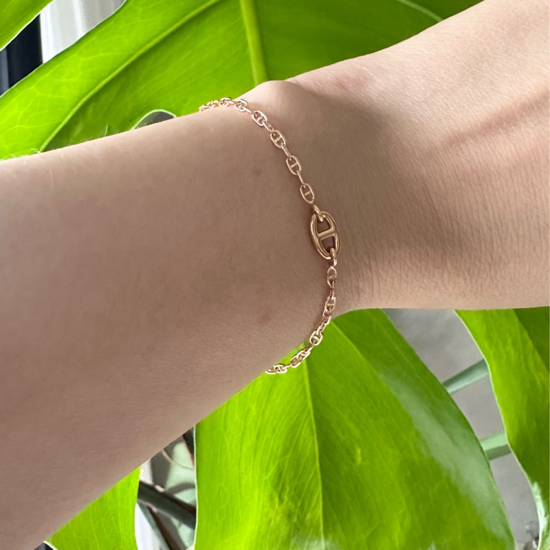 ❤️愛馬仕Hermes 豬鼻子手鍊 Farandole玫瑰金手鍊 TPM-18K 全新-2