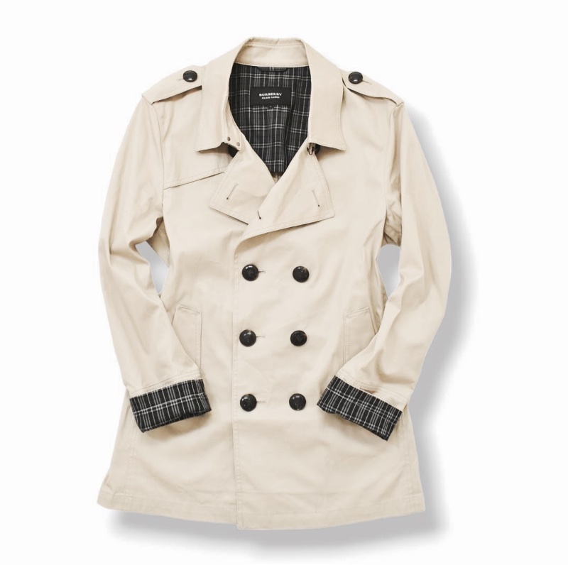 Burberry 淺卡其戰馬扣風衣 (卡其/L)-0