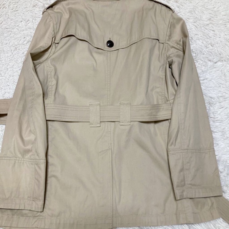 Burberry 淺卡其戰馬扣風衣 (卡其/L)-4