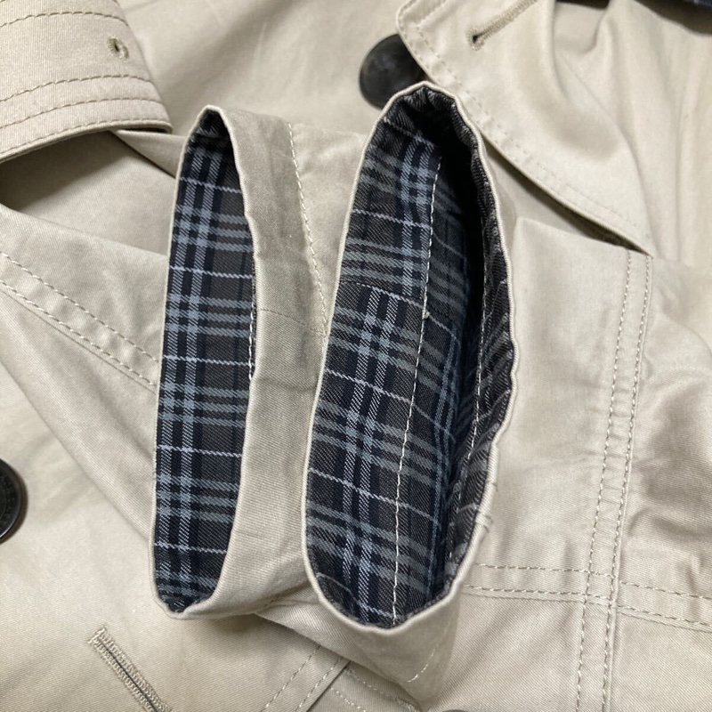 Burberry 淺卡其戰馬扣風衣 (卡其/L)-5