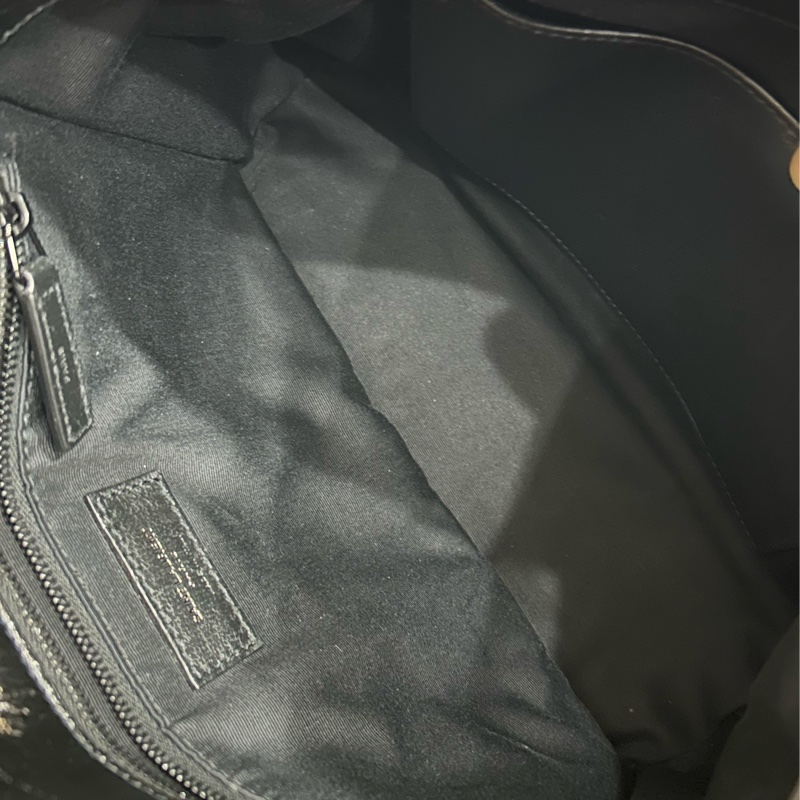 <極新> YSL niki so black 中號 黑色黑鏈皮壓紋 NIKI壓紋皮革中型手袋 #購證-19